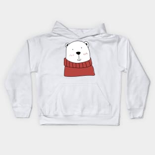 Cute handdrawn Icebear Kids Hoodie